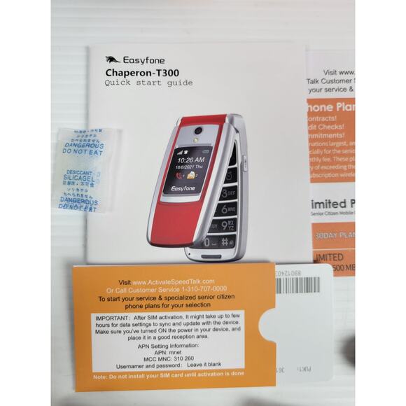NOB Easyfone T300-4G Flip Cell Phone‎ Seniors 2.4'' HD Display Big Buttons - Picture 7 of 7
